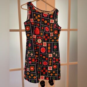 Smak parkour 1X shift dress wallpaper floral 60s mod unique vintage